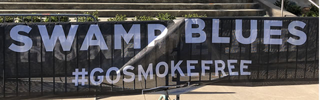 Baton Rouge Blues Festival Signage supports smokefree air