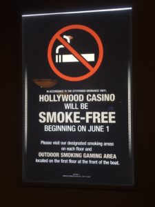 smokefree casino sign