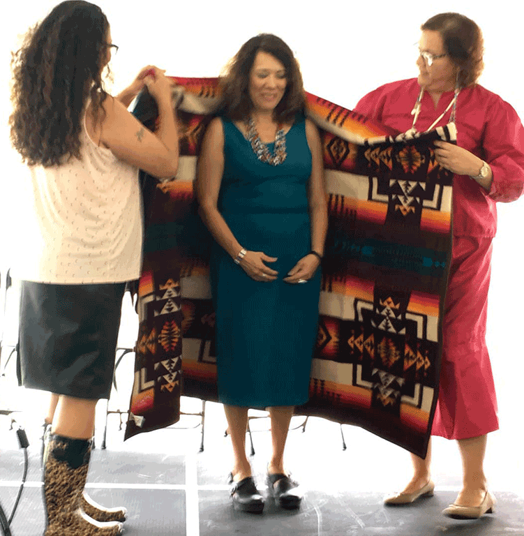 Ho-Chunk Nation presented ANR Foundation with a blanket ceremony in appreciation of our support for smokefree tribal casino efforts.