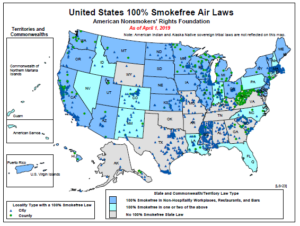 US smokefree map
