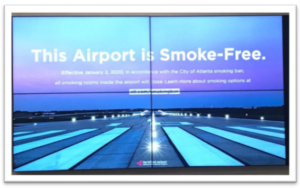 smokefree airport advertisement