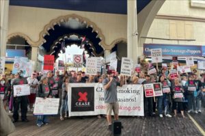casino workers protest in Atlantic City