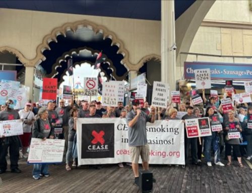 Over 100 Atlantic City Casino Workers and Advocates Protest Indoor Smoking at Major Gaming Conference