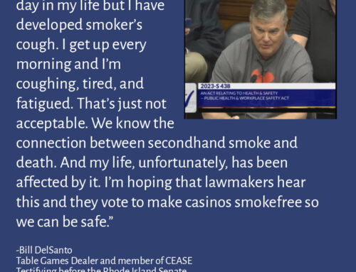 RI Casino Workers & Advocates Call on Lawmakers to Pass Smokefree Casino Legislation