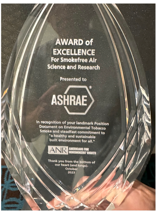 ANR Awarded ASHRAE