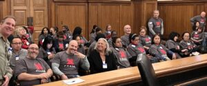 CEASE workers appear in Trenton for a hearing in the New Jersey Senate