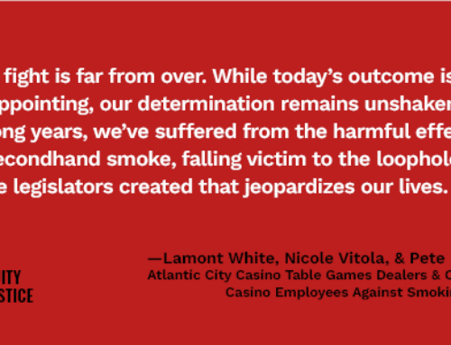 NJ Casino Workers Respond to Court Ruling on Casino Smoking Loophole