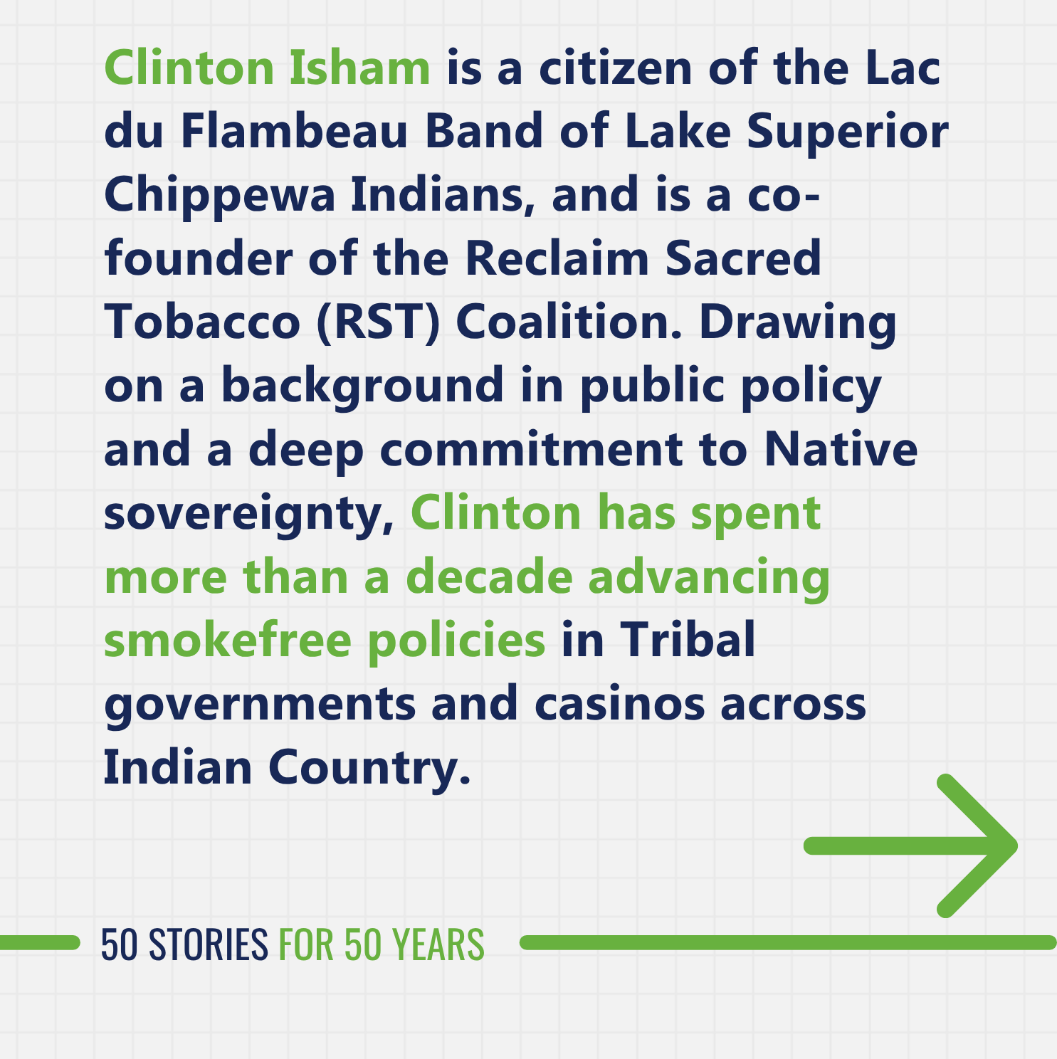 What Clinton Isham and the Reclaim Sacred Tobacco Coalition are doing, in partnership with ANR Foundation, is the long work of undoing the harms of commercial tobacco, restoring tobacco to its sacred purpose, and building smokefree environments where Native people can live, work, and breathe, without commercial tobacco.