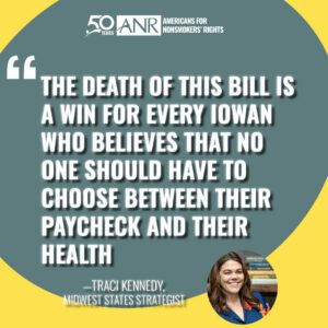 Iowa Lawmakers Block Rollback of Smokefree Laws that Would Have Brought Smoking Back to Bars While Bar Workers and Patrons Breathe Easier, Casino Workers Remain at Risk from Dangerous Loophole