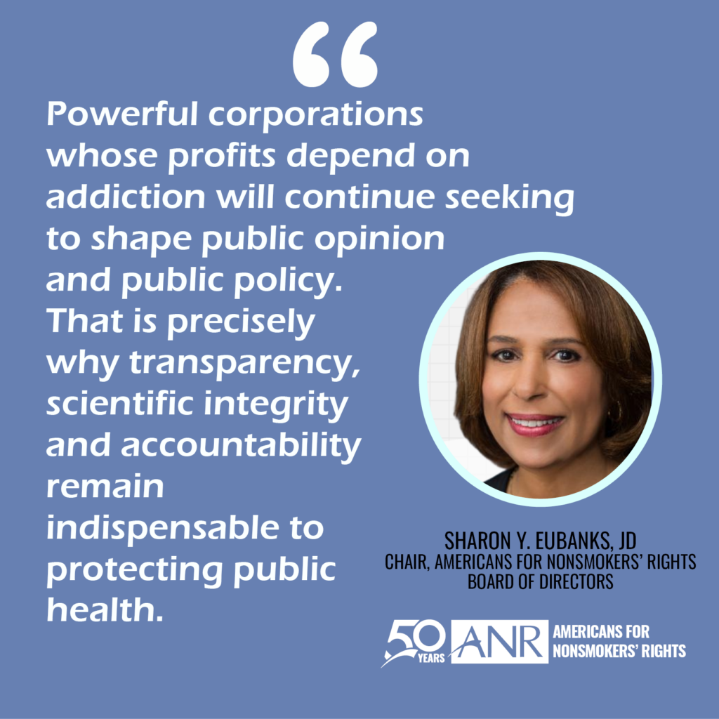 Twenty Years After Racketeering Judgment and Findings, the Tobacco Industry Continues to Follow the Same Playbook